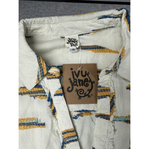 Ivy Jane Blouse Top Womens Small Wrap V Neck Embroidered Pullover NWT Popover - Picture 3 of 6